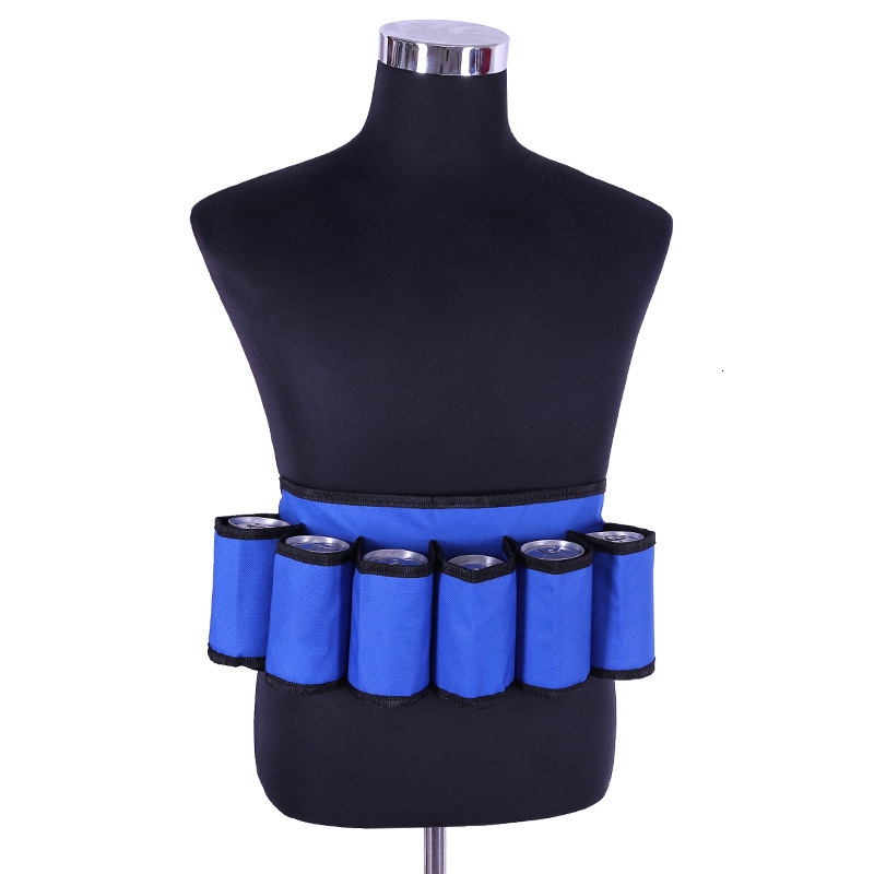 Neck Ties Portable 6 Pack Beer Wine Bottle Beverage Soda Can Holster Drink Waist Bag Party Holder Belt Climbing Camping Hiking 230718