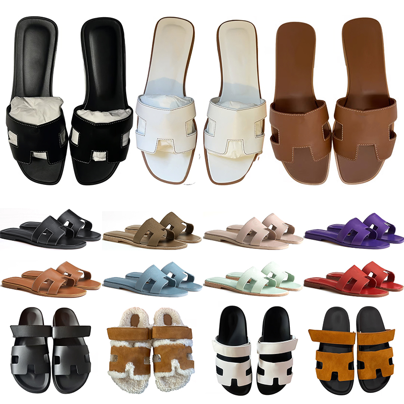 designers sandals for women sandal slippers black white Khaki Pink flat flip flops skin slides ladies beach sandal summer size 4-10 fashion