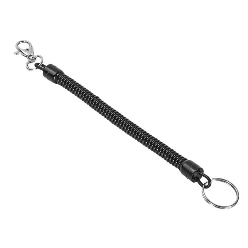 23-90cm Long Plastic Retractable Spring Coil Spiral Stretch Keychain Key Ring For Men Key Holder Keyring Mobile Phone Anti-Lost