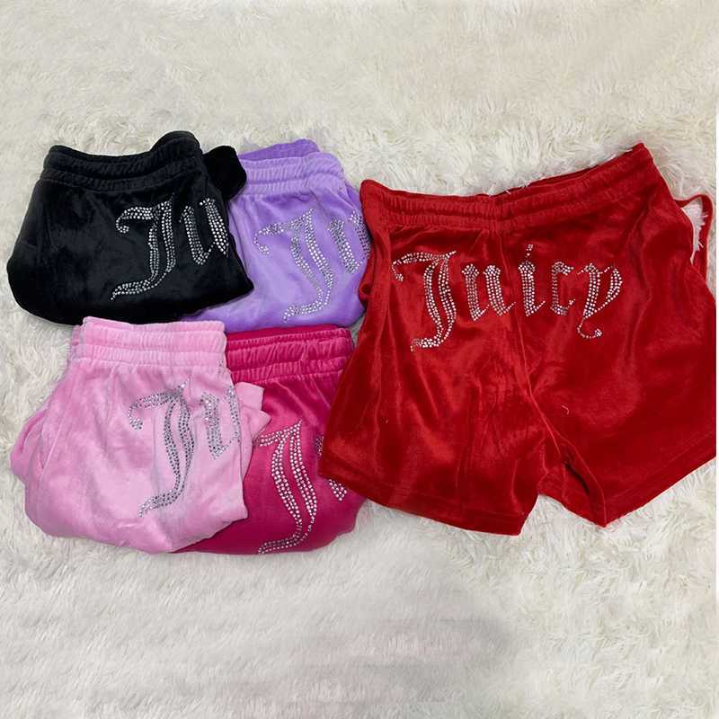 Women's Shorts Velour Sporty Shorts Biker Shorts for Workout Fitness Diamon Juicy Tracksuit Short Sportwear 2023 Trendy Women Summer Shorts