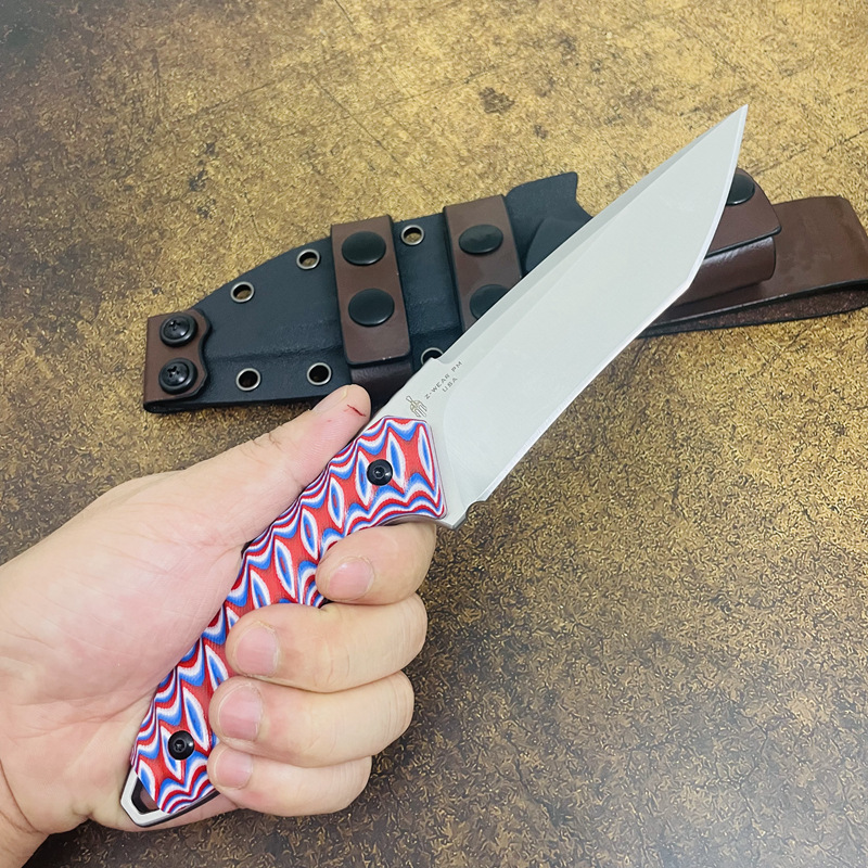 New C7151 M2 Survival Straight Knife Z-wear Satin Tanto Point Blade Full Tang G10 Handle Outdoor knife Small Fixed Blade Knives with Kydex