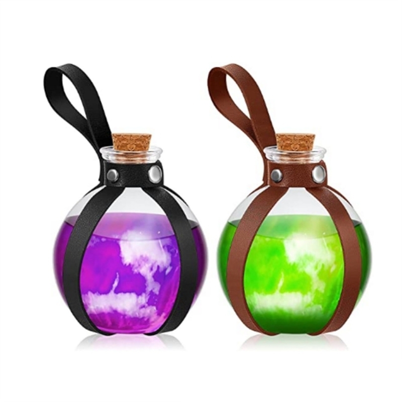 Neck Ties Halloween Dark Magic Cork Potion Bottle with Medieval Knight Leather Belt for Costume Props Diy Crafts and Decorative 230718