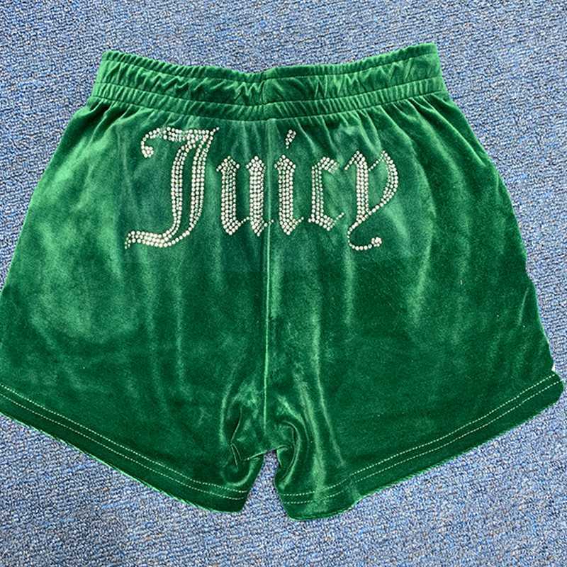Women's Shorts Velour Sporty Shorts Biker Shorts for Workout Fitness Diamon Juicy Tracksuit Short Sportwear 2023 Trendy Women Summer Shorts