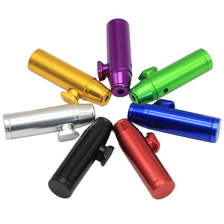 Mini Snuff Bottle Smoking Pipe Metal Pipes Flat Point Tobacco Fittings 53MM