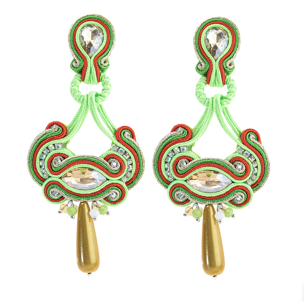 Dangle Chandelier KPacTa Vintage Soutache Handmade Sales earrings for women Dangle Charms Accessories Bohemian Soutache Fashion Jewelry 230718