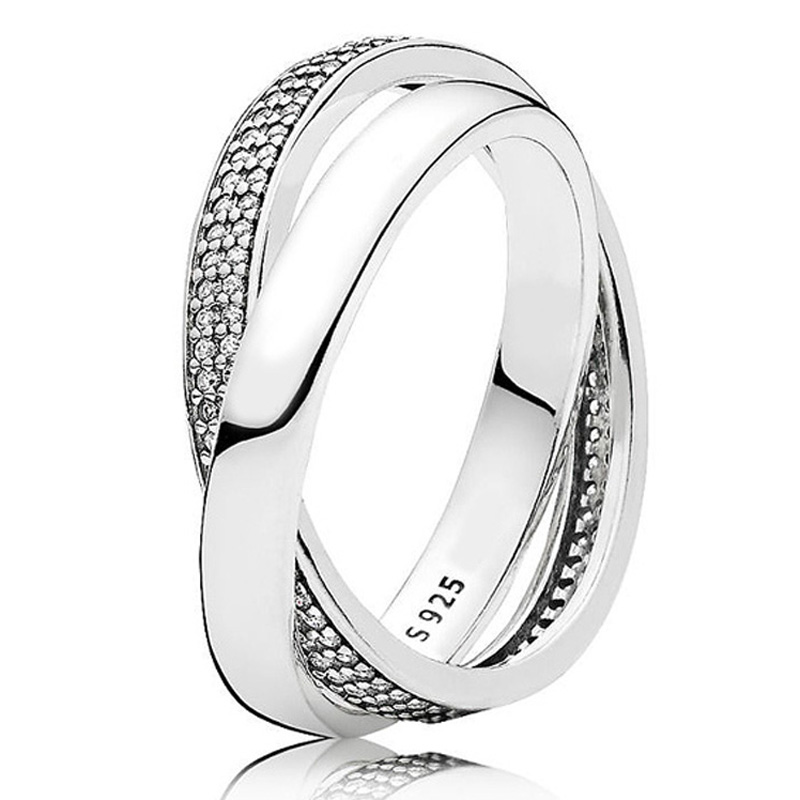 925 Sterling Silver Ring Openwork Shimmering Lace Mestic Feathers Fascination Ring For Women Gift Jewelry Free Shipping