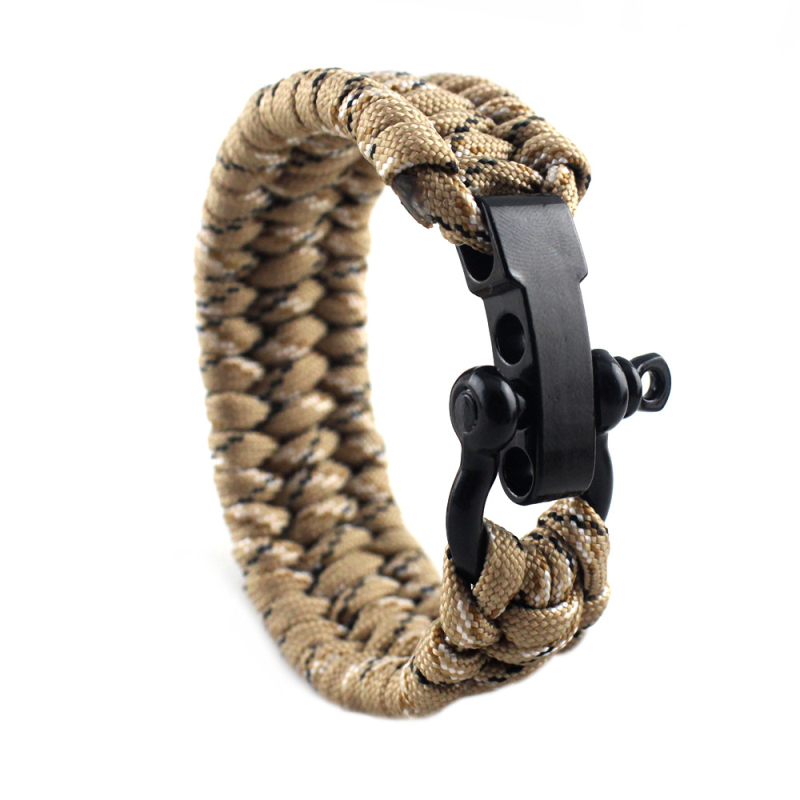 Classic Colorful Paracord Braided Bracelet Stainless Steel Buckle Bracelets for Lovers Gift