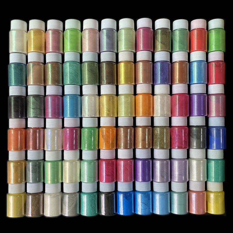 Nail Glitter 80Pcs 30ML Mica Pearl Powder Cosmetic Grade Epoxy Resin Paint Kit Nail Art Bath Bomb Soap Candle Viscous Pearlescent Pigment 230718