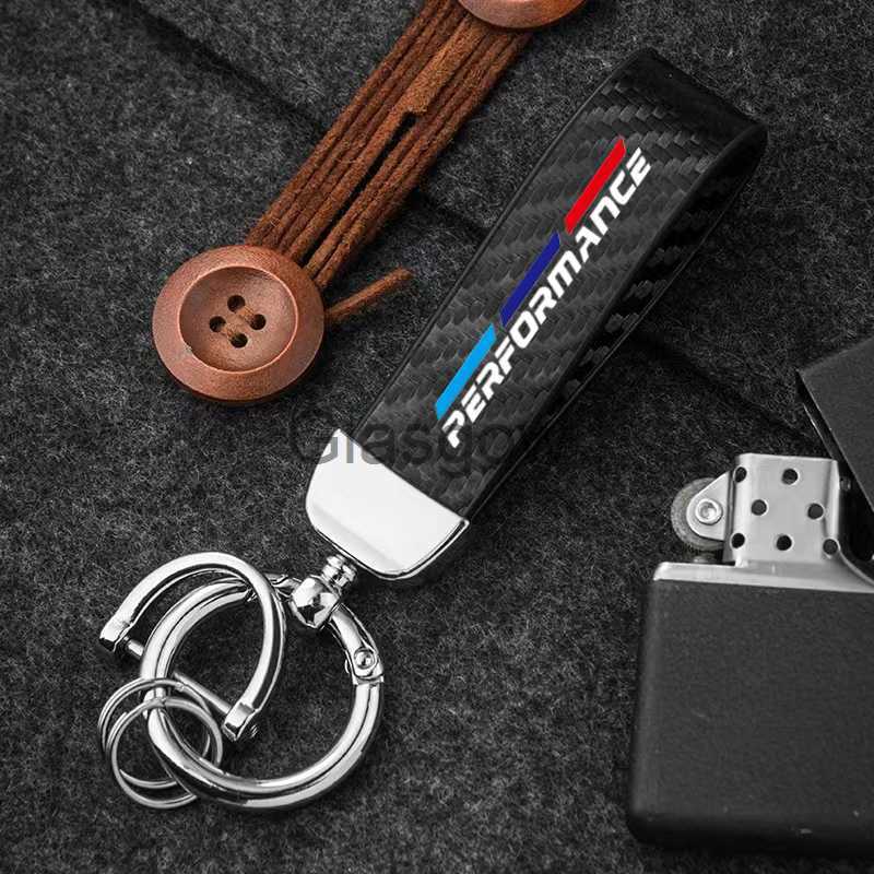 Car Key Keychain Carbon Fiber Car Zinc Alloy Keyrings Luxury for BMW M Power Performance M3 M5 X1 X3 X5 X6 E46 E39 E36 E60 E90 F10 F30 x0718