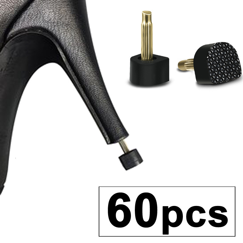 Shoe Parts Accessories 60Pcs Heel Caps for High Heels Dowel Lifts Lady Heeltaps Pins Wedding Care Kit Protector Shoes Repair 230718