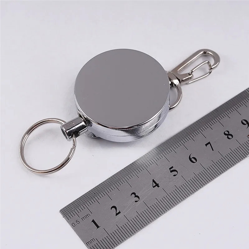 Recoil Sporty Retractable Alarm Key Ring Resilience Steel Wire Rope Elastic Keychain Anti Lost Yoyo Ski