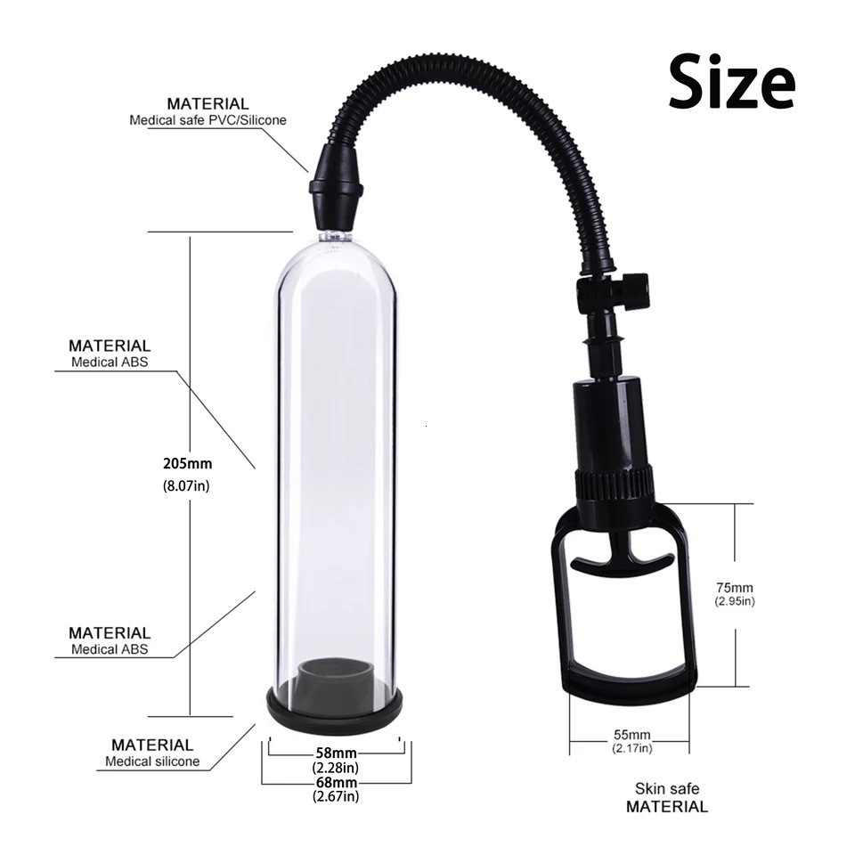 Pump Toys Adult sex product Sex toy for male enlargement vacuum pump masturbation penis lengthener trainer manual 230719