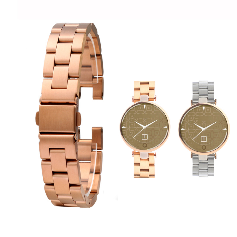 Watch Bands For Garmin Lily Fashion Stainless Steel Sports Watchband Smart Watch Accessories Strap 14mm Women's Bracelet Rose Gold Black 230718