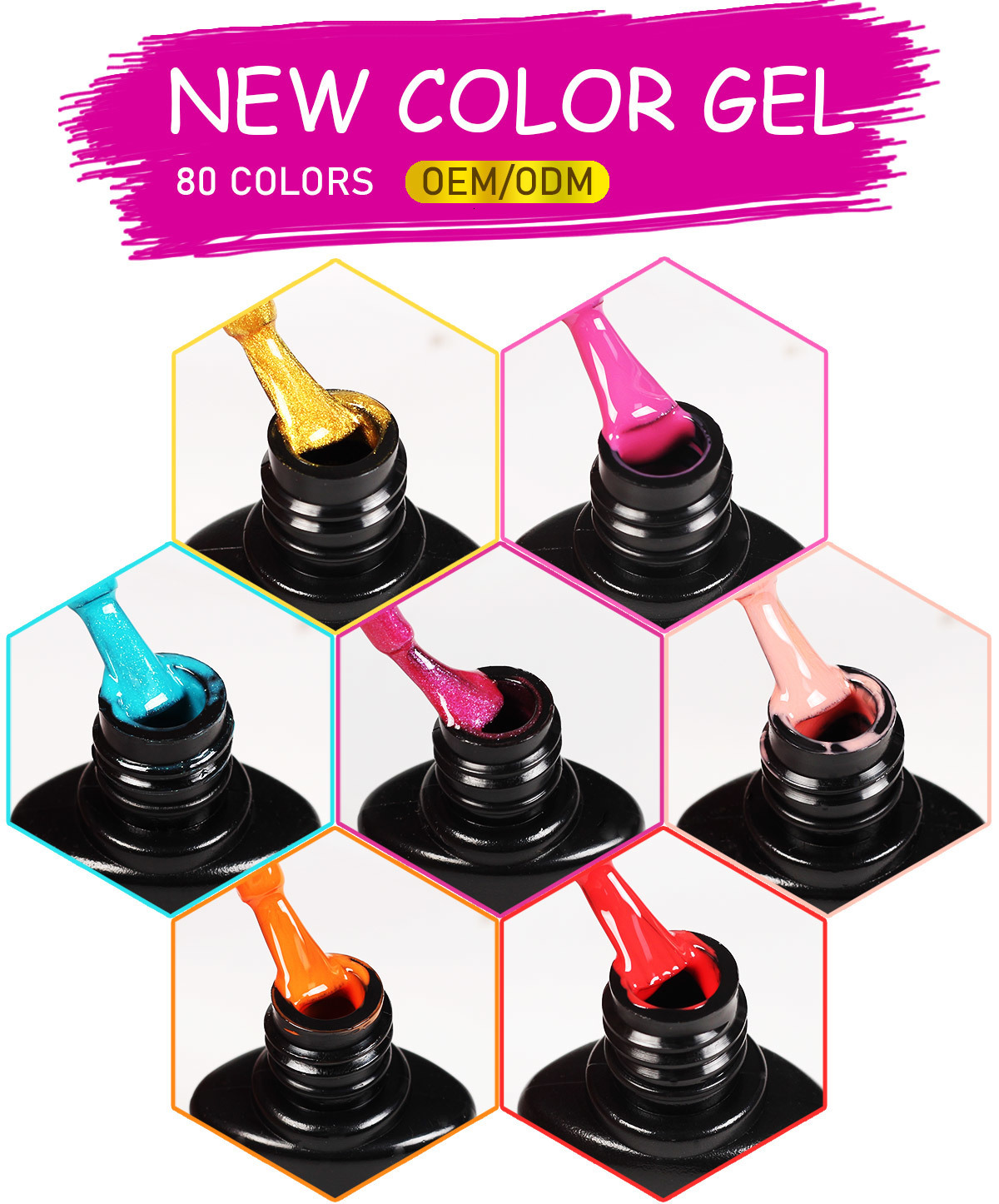 Nail Polish 24 nail gel polishing semi permanent gel nail art salon color flash 8ml soap organic UV LED nail gel varnish 230718