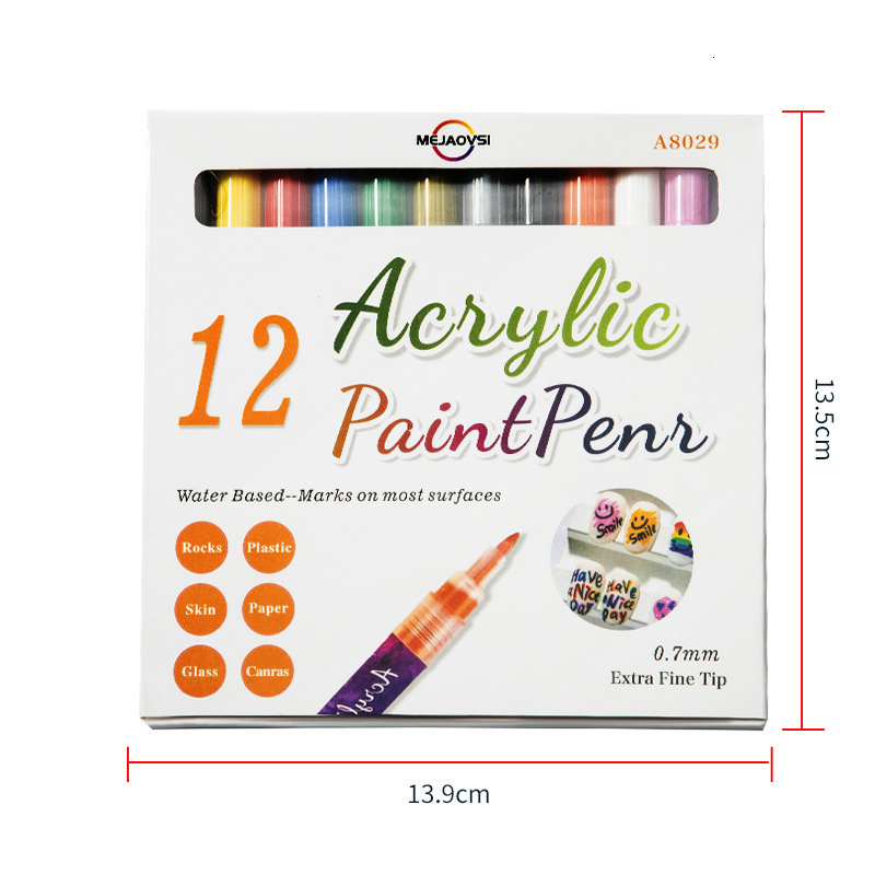 Nail Polish 4/12 pieces of nail art graffiti pens Black UV gel polishing Color painting detail pen DIY nail art gel polishing decoration tools 230718