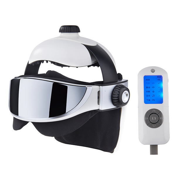 Other Massage Items Eyes Head Helmet Automatic Electric Heating Air Pressure Vibration Therapy Massager Music Muscle Stimulator Health Care 230718