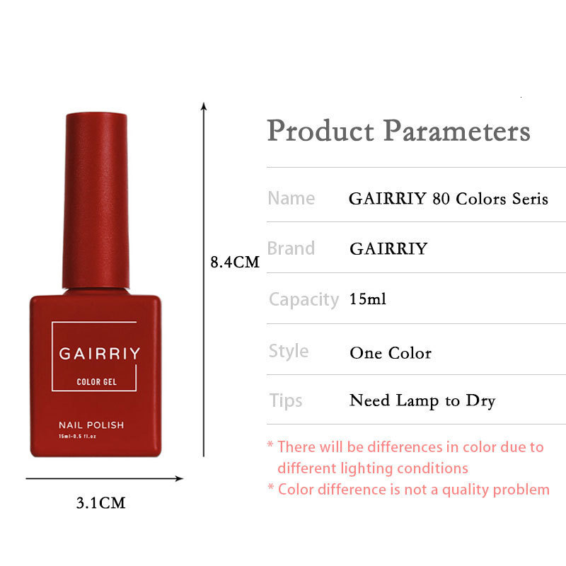 Nail Polish Gairriy 15ml gel nail polish 60/set with color board flash soap UV LED semi permanent varnish art salon nail accessories 230718