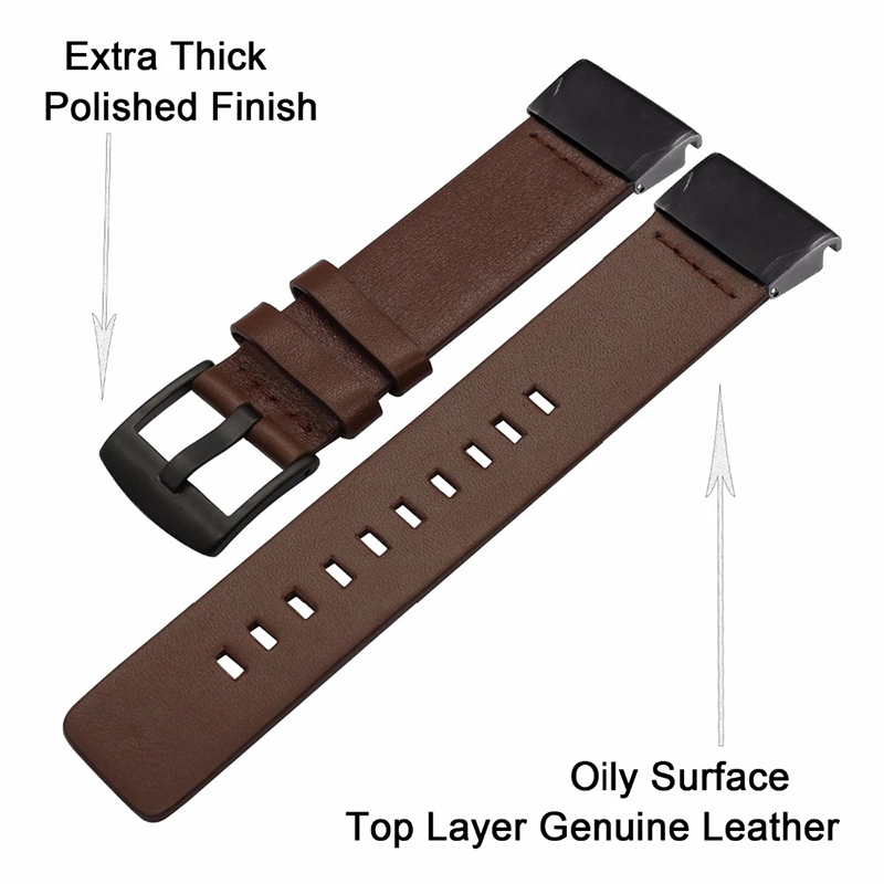 Watch Bands 26 22MM Leather Quick Release Watchband Strap For Garmin 7X 7 6 6X Pro 5 5X Plus 3 HR Watch Easyfit Wrist Band Bracelet 230718