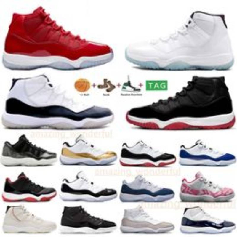 2023 Newest Cool Grey 11 11S Mens Basketball Shoes 25Th Anniversary Low Legend University Blue White Bred Concord Cap And Gown Men Women Sneakers