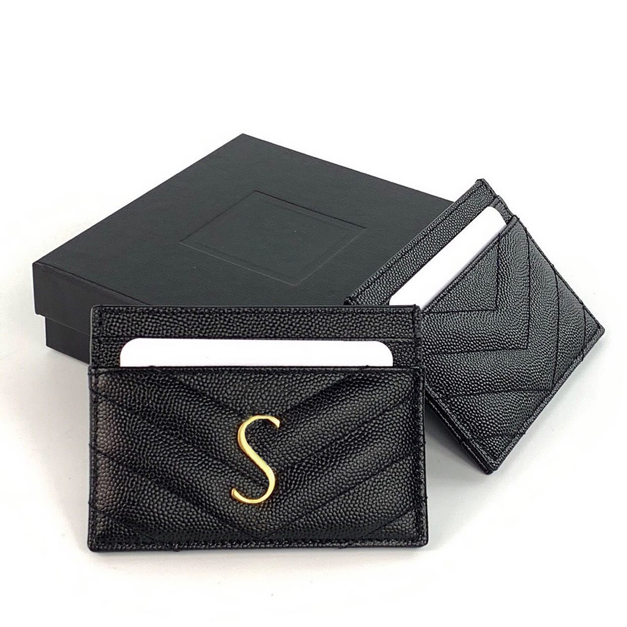 Luxurys designer Genuine Leather card holder Coin Purses fashion Men Women's Key Wallets handbag Clutch CoinHolders credit Open Square softg small passport holder