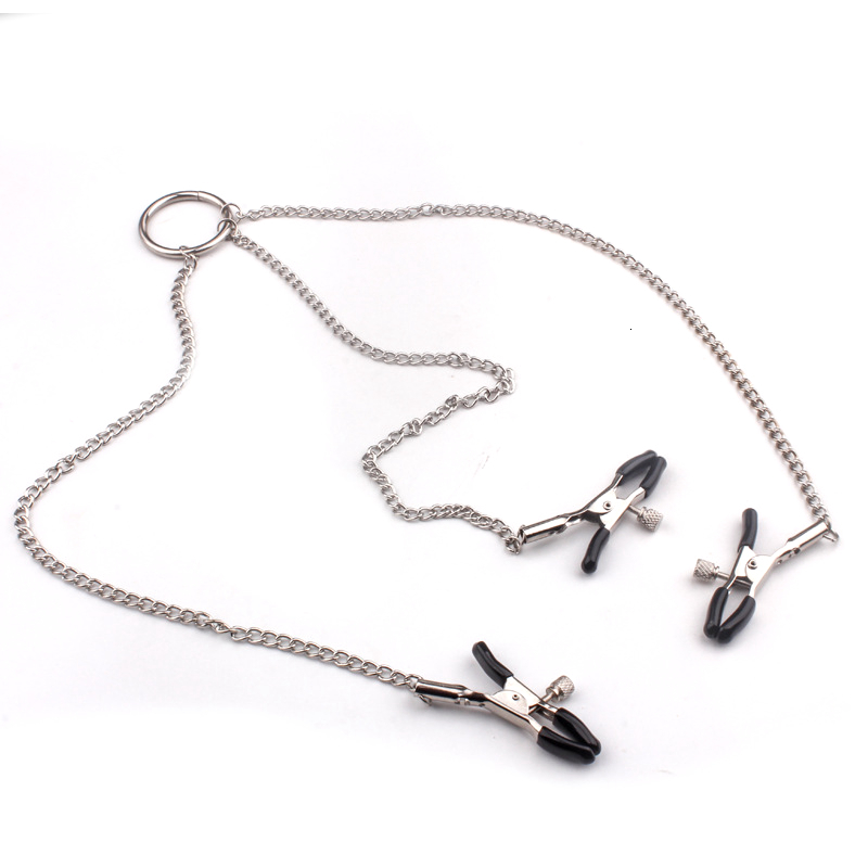 Adult Toys Sexy fly nipple clamps lab ia break with chain clips slave bdsm fetish sex toy tool 230719