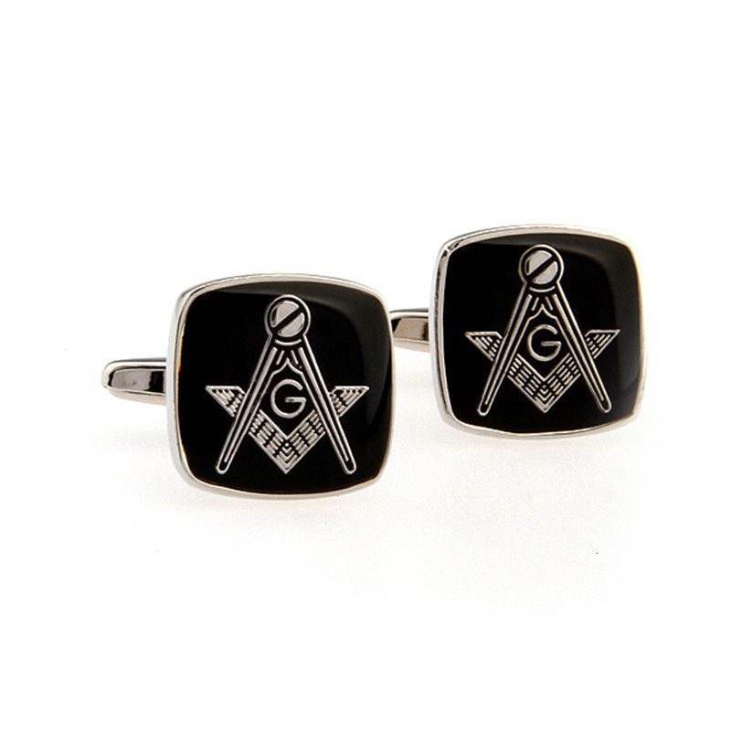 Cuff Links Mens Jewelry Masonic Cuff links High quality Stainless Steel Lodge Cufflinks For Freemasonry French shirt Costume Accessories 230719