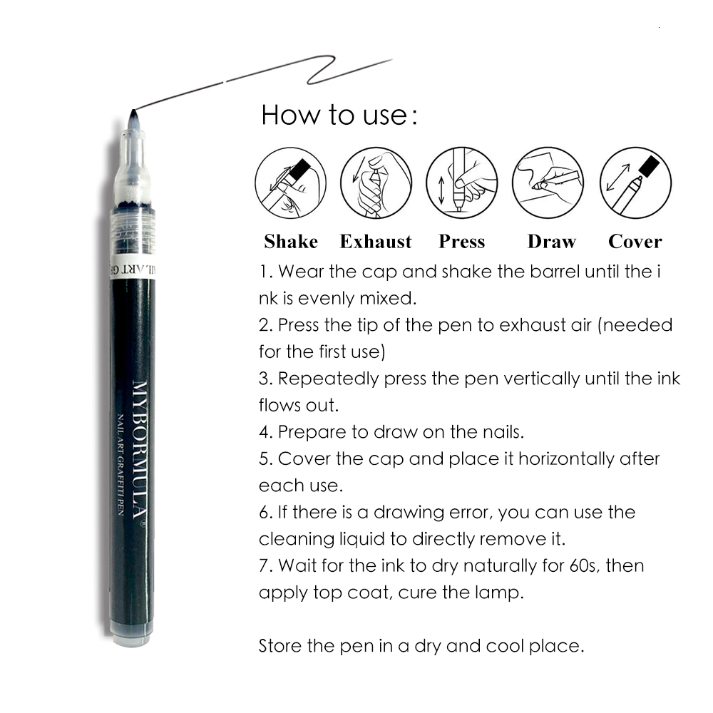 Nail Polish 2/4/6/12 piece nail art brush kit graffiti line nail brush flower abstract line detailed nail beauty tools 230718
