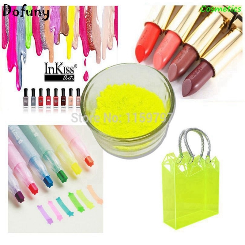 Nail Glitter Mix 10 neon fluorescent pigments for nails that glow under UV light 230718