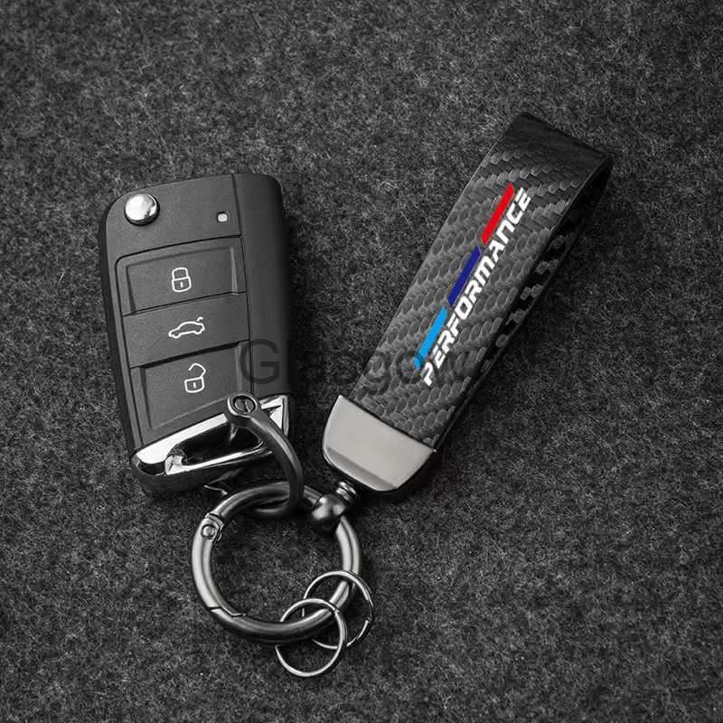 Car Key Keychain Carbon Fiber Car Zinc Alloy Keyrings Luxury for BMW M Power Performance M3 M5 X1 X3 X5 X6 E46 E39 E36 E60 E90 F10 F30 x0718