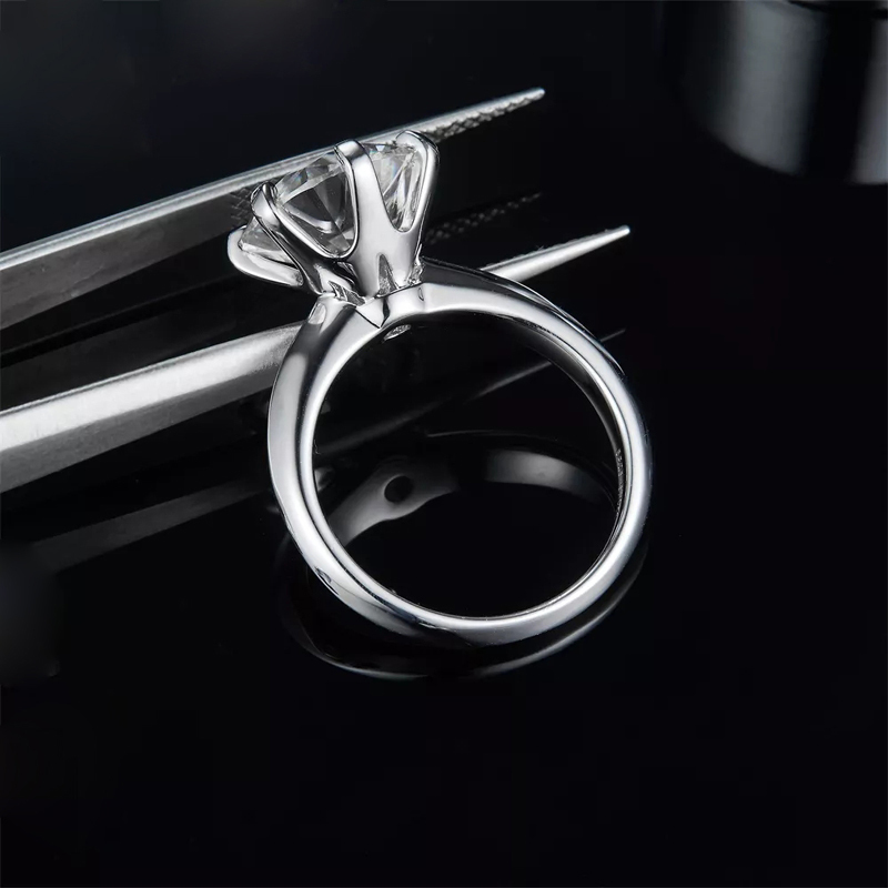 Wedding Rings Sparking Rings For Women Engagement Wedding Band 925 Sterling Silver Classic Romantic 6 Claws Ring Jewelry Gift 230718