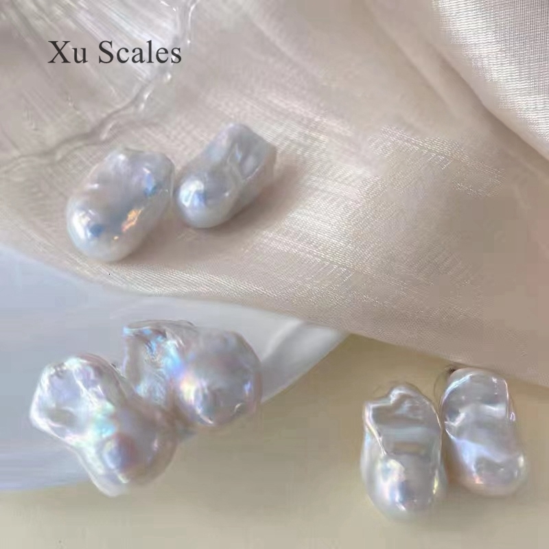 Ear Cuff Natural Fresh Water Irregular Aurora Bright White Baroque Pearl Earrings S925 Sterling Silver Earrings Women's Exquisite Gift 230718
