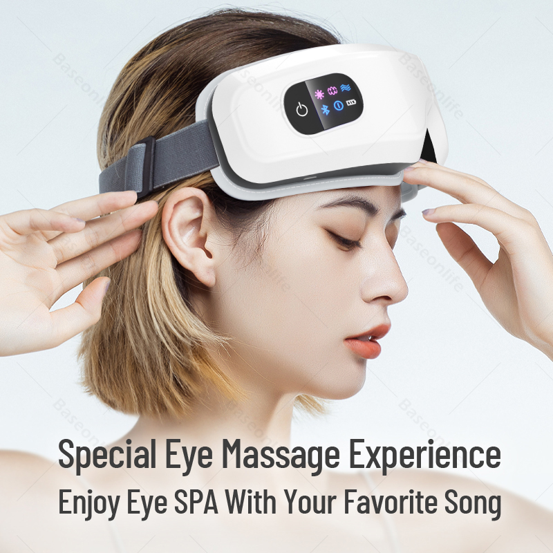 Eye Massager 6D Smart Airbag Vibration Care Instrument Compress Bluetooth Massage Glasses Fatigue Pouch Wrinkle p 230801