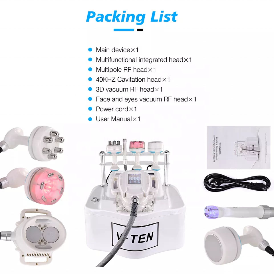 Portable V10 Body Shape Weight loss Vacuum 80K Cavitation Slimming Roller Shaping Massage Machine Fat Removal Face lift