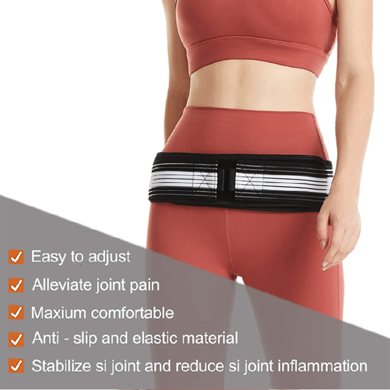 Neck Ties 140cm Support Lumbar Hip Belt Relieve Sacroiliac SI Joint Pain Pelvic Lower Back Massager Women Men Waist Massage Instrument 230718