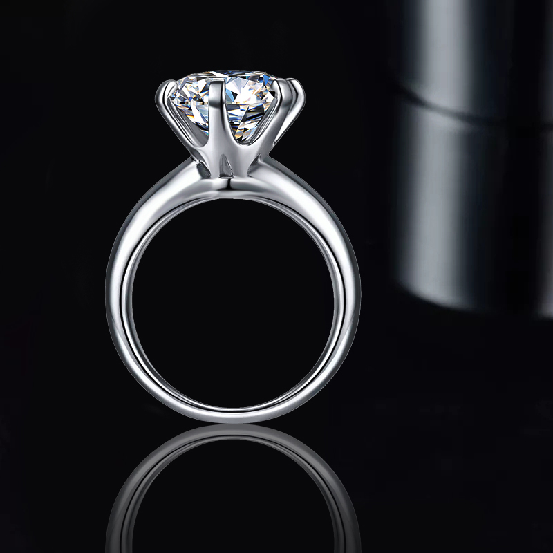 Wedding Rings Sparking Rings For Women Engagement Wedding Band 925 Sterling Silver Classic Romantic 6 Claws Ring Jewelry Gift 230718