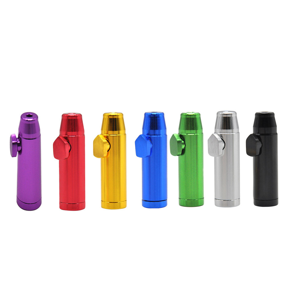 Mini Snuff Bottle Smoking Pipe Metal Pipes Flat Point Tobacco Fittings 53MM