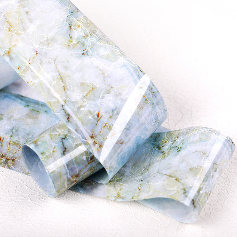 Stickers Decals 1 roll marble pattern nail foil transfer sticker Japanese style pink blue finger art decal gel slider manual 4CM * 100M 230718
