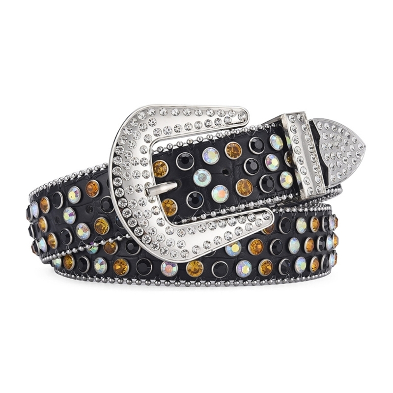 Neck Ties Casual Belts Woman Locomotive Full Diamond Waist Western Cowgirl Y2K Girls Fashion Belt for Jeans Men Drop 230718