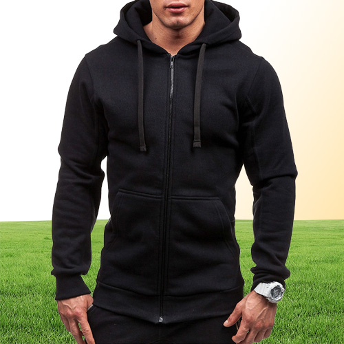 Spring Fall Male Cardigan Full Zip Hoodie Long Sleeve Hooded Sweatshirt Tech Fleece Plus Size Coat Jacket Warm Jumper Outwear