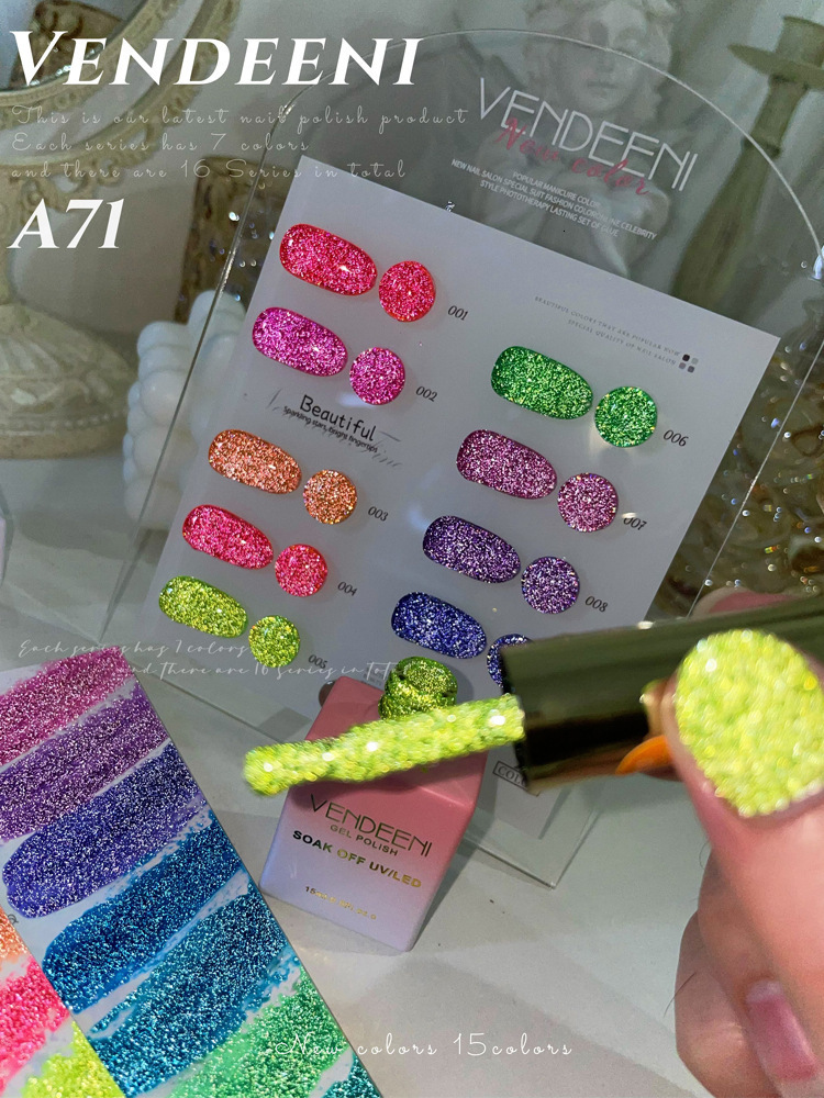 Nail Polish Fluorescent glitter sequin nail gel polishing neon light full-color paint nail art manual spraying enamel UV gel varnish 230718