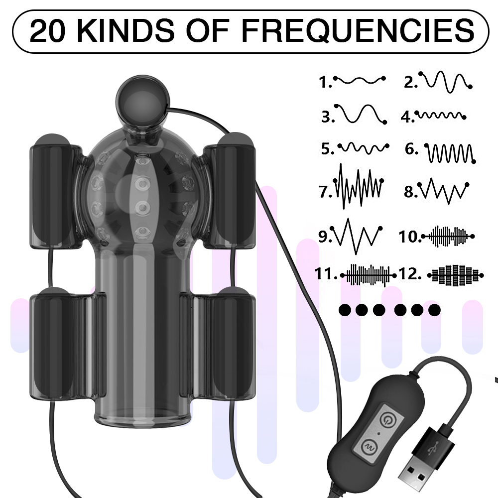 Masturbators Penis Trainer Ring 20 Speeds Glans vibrator Sex toy Mens masturbation Adult delayed implantation 230719