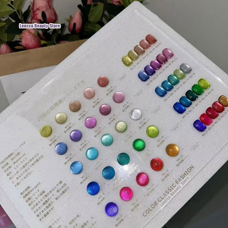 Nail Gel Lencco 25pcs 9D Laser Magnetic Set Galaxy Cat s Eye Soak Off UV LED Varnish Polish With Color Card 15ml 230718