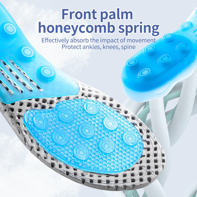 Shoe Parts Accessories Premium Spring Silicone Gel Insoles Orthopedic Flat Foot Health Sole Pad For Shoes Insert Arch Support Plantar Fasciitis 230718