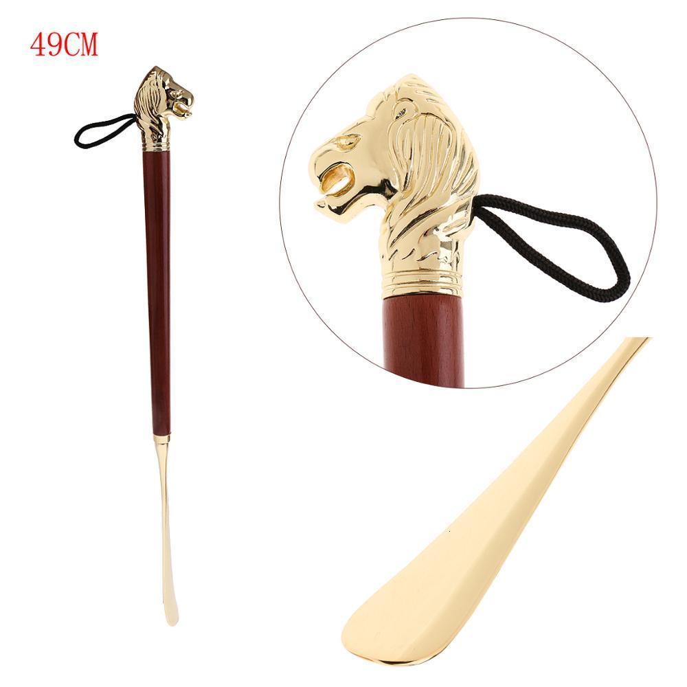 Shoe Parts Accessories High Quality 49cm Long Horn Metal Handle Shoehorn Durable And Lightweight Shoes Horns 230718