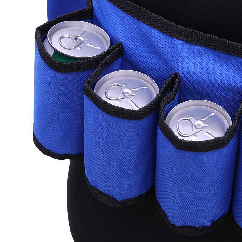 Neck Ties Portable 6 Pack Beer Wine Bottle Beverage Soda Can Holster Drink Waist Bag Party Holder Belt Climbing Camping Hiking 230718