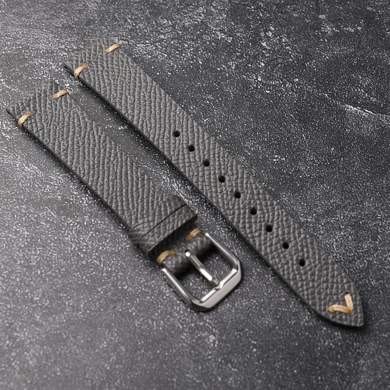 Watch Bands Handmade Leather Watchband 18 17MM Buckle 14MM Palm Grain First Layer Cowhide Strap Soft Vintage Style Men's Watch Bracelet 230718