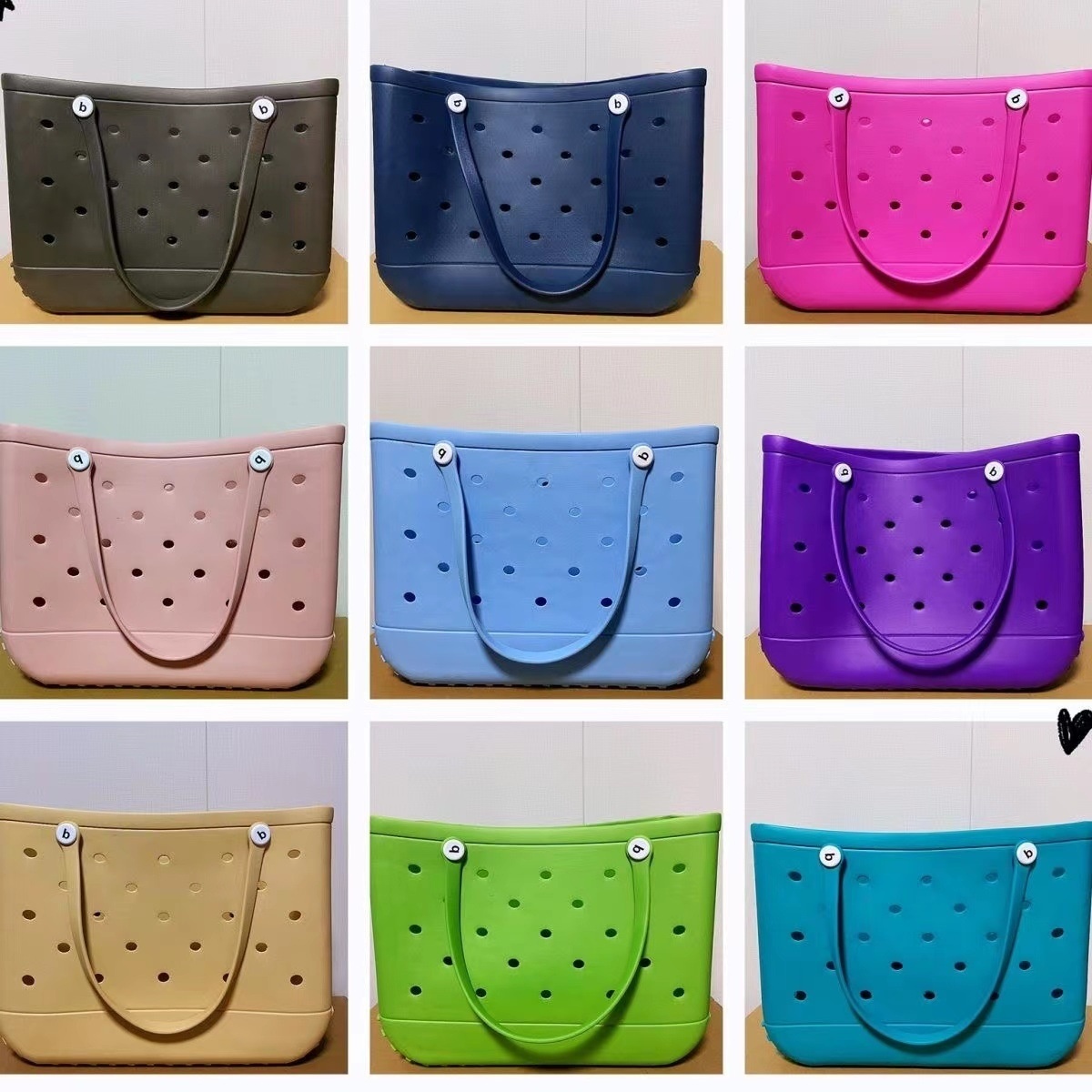 Shopping Bogge Extras Large Boggs Silicon Tote Bag Rubber With Holes Bog Bags Beach XL Handbag Er 230719