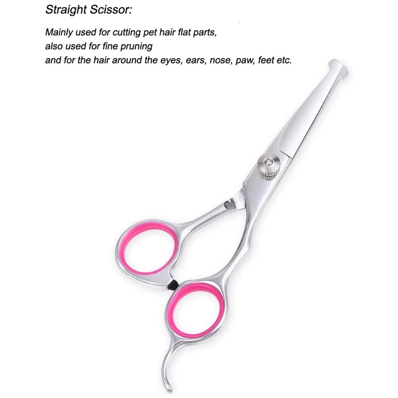 Others Dog Grooming Pet Scissors Set with Safety Round Tip Cat Hair Cutting Tool Kit for Care 230719 H250212