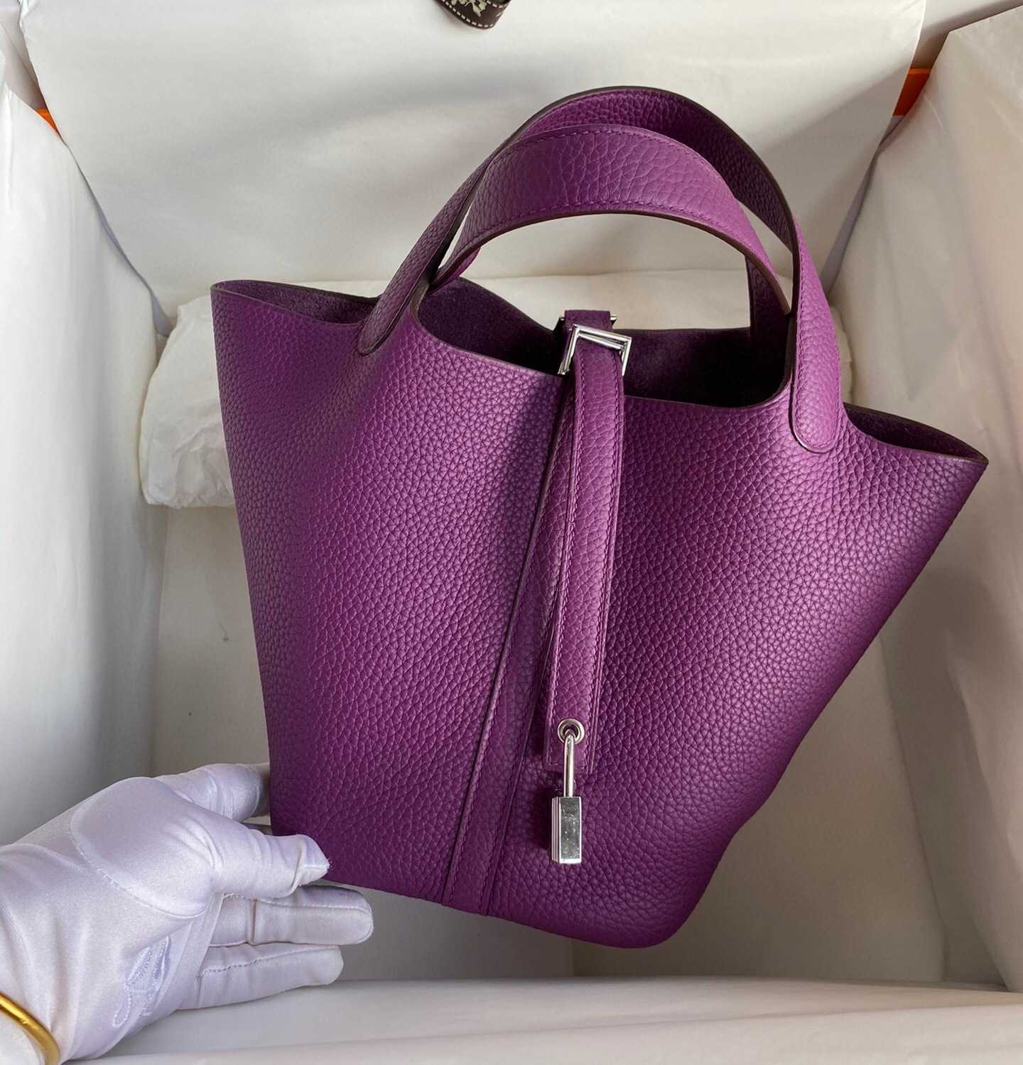 Handbag Designer Bag Picotin Cowhide Ladies Leisure Paragraph Hundred And High-grade European And American Wind Handbag Bucket Bag Luxury Brand