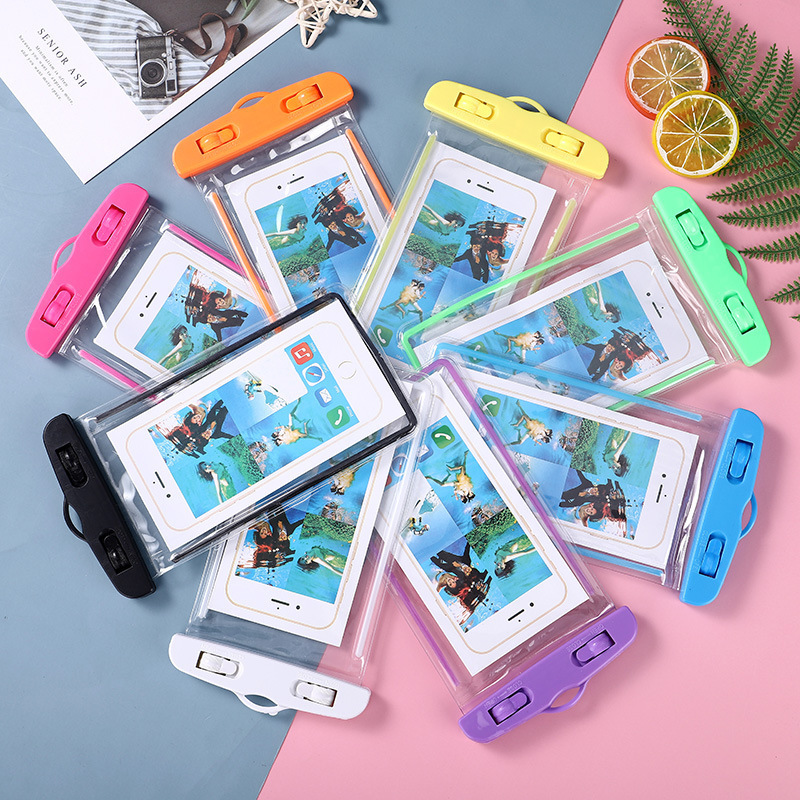 Noctilucent PVC Universal Swimming Waterproof Bag For Phone Transparent Touch Screen For iPhone 11 12 13 14 Xiaomi Redmi Samsung Phone Cases